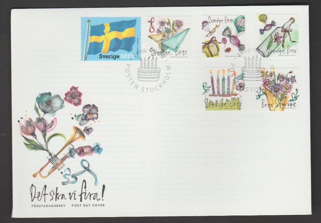 Zweden - FDC - Michelnr 2990-2995 - wenszegels, Postzegels en Munten, Postzegels | Europa | Scandinavië, Verzenden, Zweden, Postfris