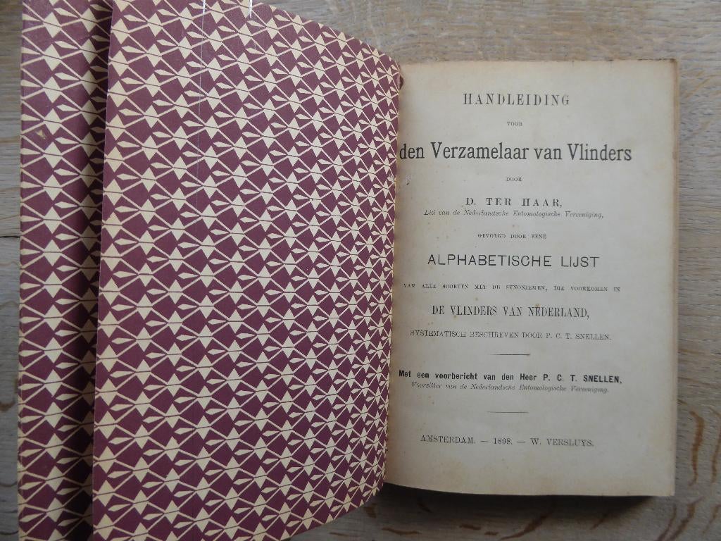 Handleiding voor den Verzamelaar van Vlinders ., Boeken, Ophalen of Verzenden, Natuurwetenschap, Gelezen, D.Ter Haar