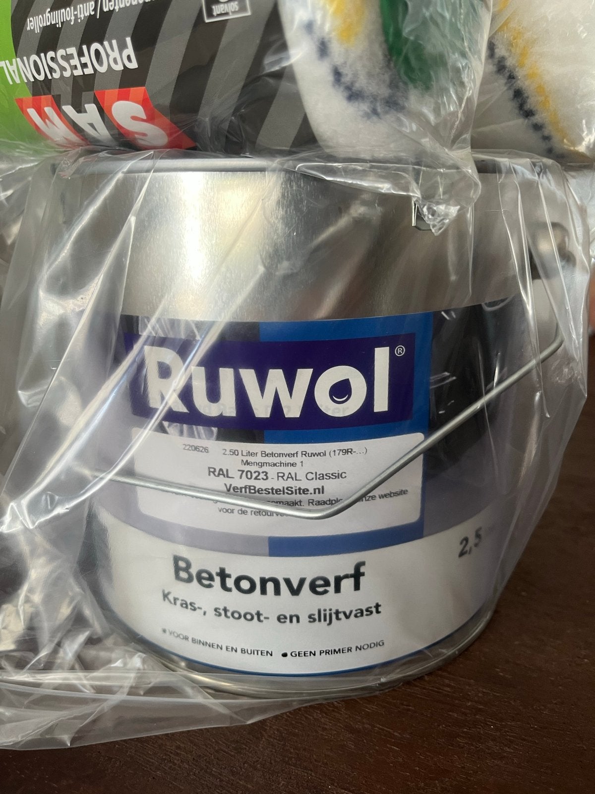 Ruvol Betonverf RAL 7023 met verfrollers, Ophalen, Nieuw, Overige typen