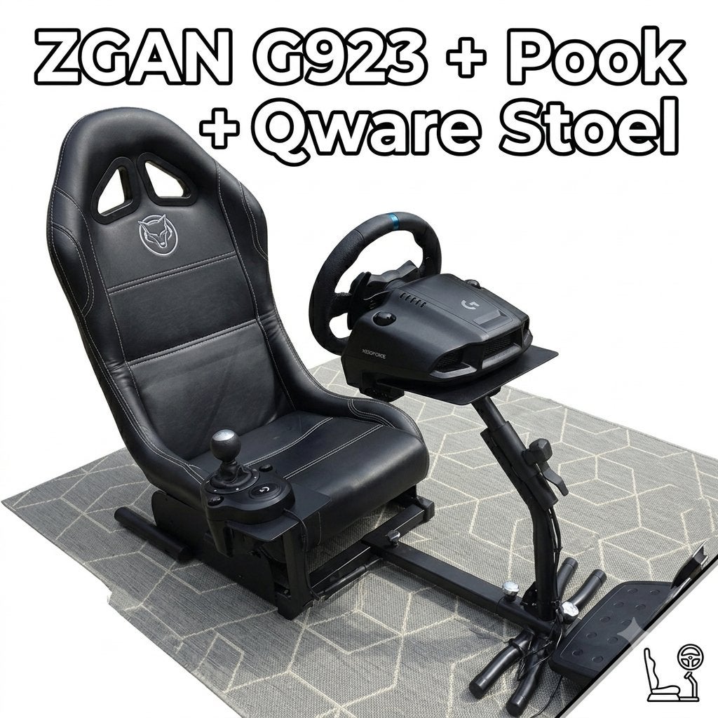 Logitech G923 incl. shifter en Qware Race Seat, Ophalen, Zo goed als nieuw, Stuur of Pedalen, PlayStation 5
