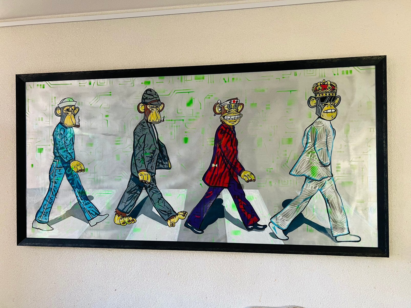 Een uniek premium Moabit schilderij; The Beatles, Ophalen of Verzenden