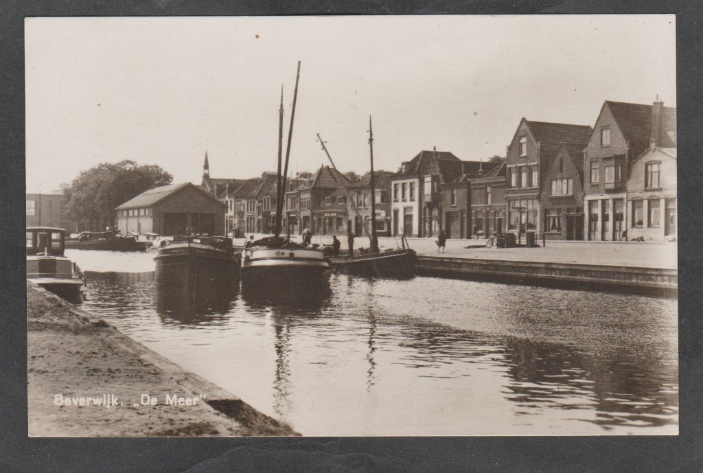 beverwijk  de meer met schepen, Verzenden, 1940 tot 1960, Gelopen, Noord-Holland