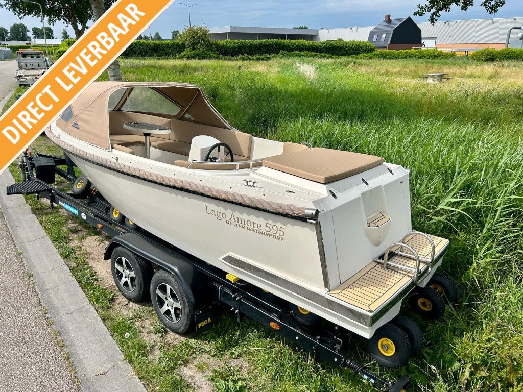 Lago Amore 595 Tender 20 pk Suzuki bunkussen|zwemplateau!, Tender, Gebruikt, Zonnedek, Lago Amore