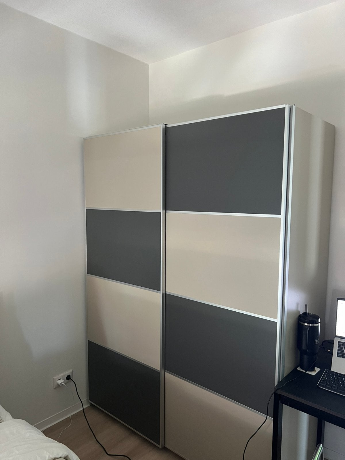 IKEA PAX (Taupe/Beige) incl. schuifdeuren, en kastindeling, Huis en Inrichting, Kasten | Kledingkasten, Retro-Modern, 200 cm of meer