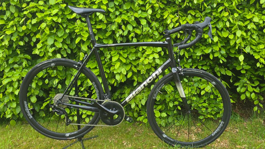 Bianchi via Nirone maat 63 met wattagemeter en vision wielen, Gebruikt, Velgrem, Aluminium, 61 tot 65 cm