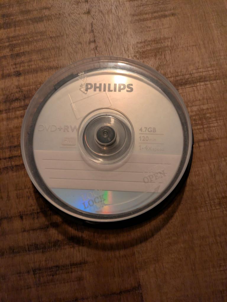 Lege DVD+RW (10x), Philips, Herschrijfbaar, Nieuw, Ophalen of Verzenden