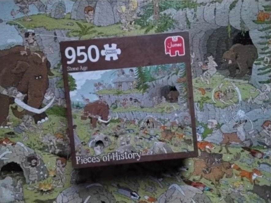 Jumbo puzzel Pieces of history 'stone age', Ophalen, 500 t/m 1500 stukjes, Zo goed als nieuw, Legpuzzel