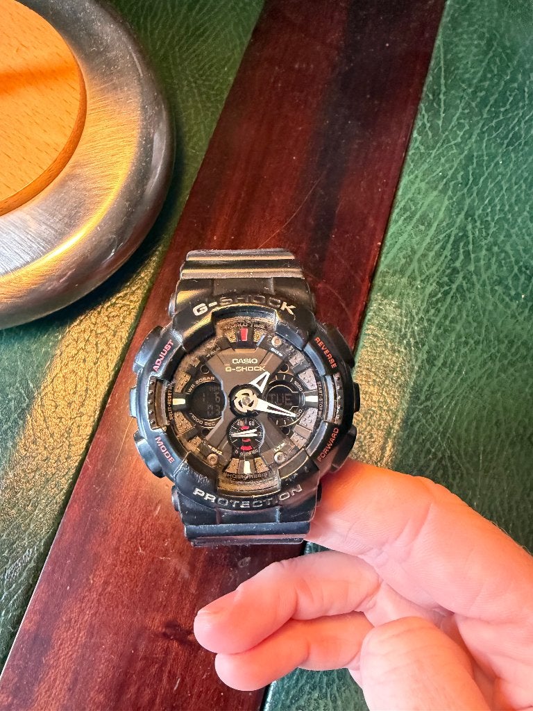 Zwart G-shock horloge, Ophalen, Casio, Kunststof, Gebruikt