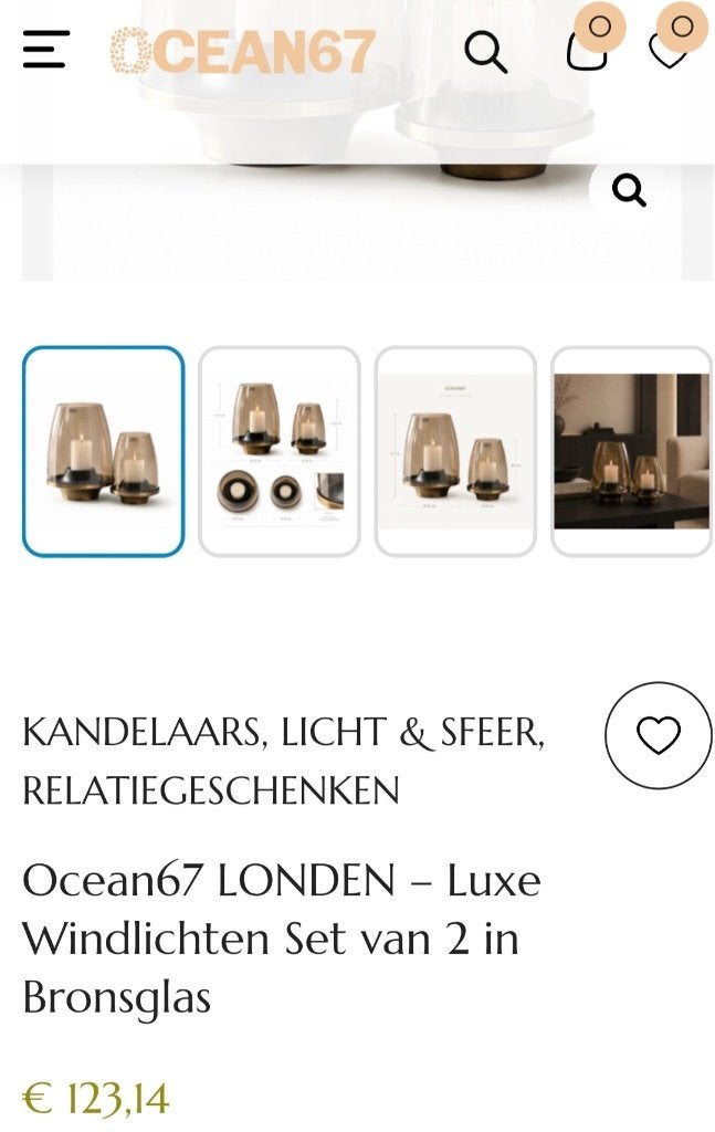 Super mooie windlichten  NIEUW, Ophalen of Verzenden, Nieuw, Glas, Windlicht