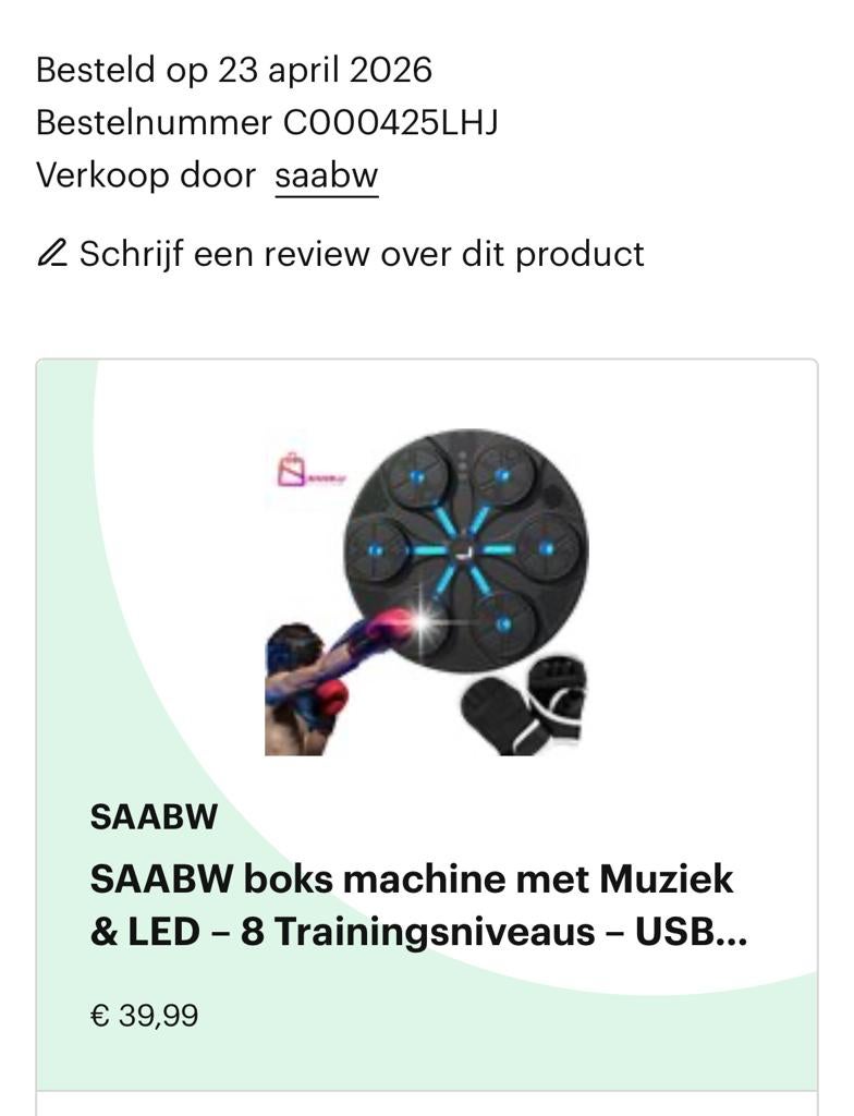Boks Machine met Muziek & LED, Ophalen of Verzenden, Zo goed als nieuw, Boks-accessoire