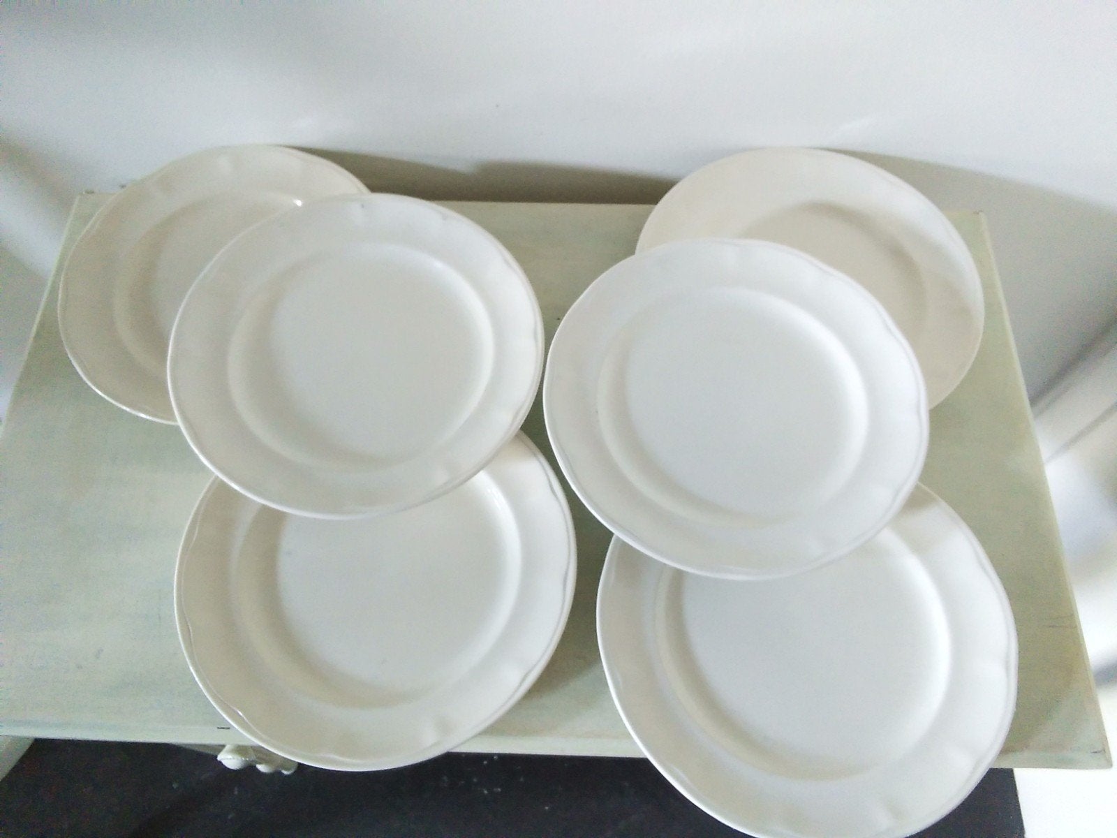 6 Antieke Petrus Regout Dinerborden - Maastricht, Antiek en Kunst, Antiek | Servies los, Ophalen of Verzenden