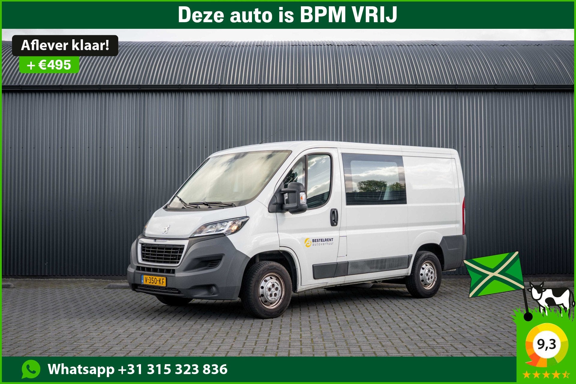 Peugeot Boxer L1H1 | 7-Zits | Euro 6 | Cruise | Airco, Voorwielaandrijving, Stof, Gebruikt, 4 cilinders