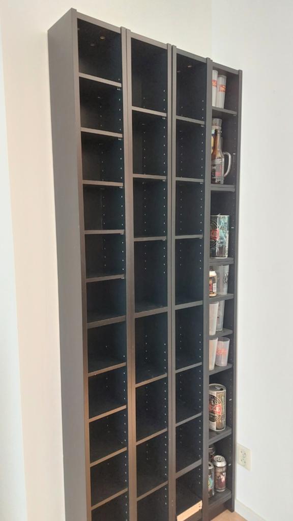 IKEA Gnedby wandmeubels, 4x zwart, Ophalen, Met plank(en), Minder dan 50 cm, Gebruikt