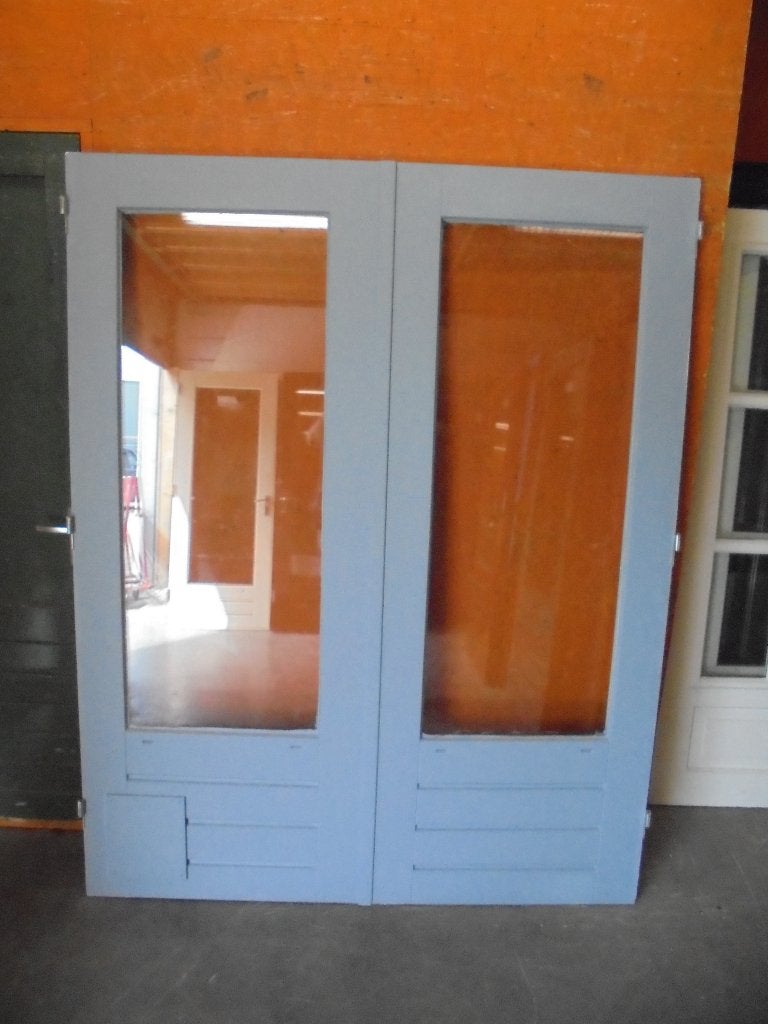 Openslaande tuindeuren dubbelglas, 167 x 211,5 (nr. BR275A), Doe-het-zelf en Verbouw, Deuren en Horren, Ophalen, 120 cm of meer