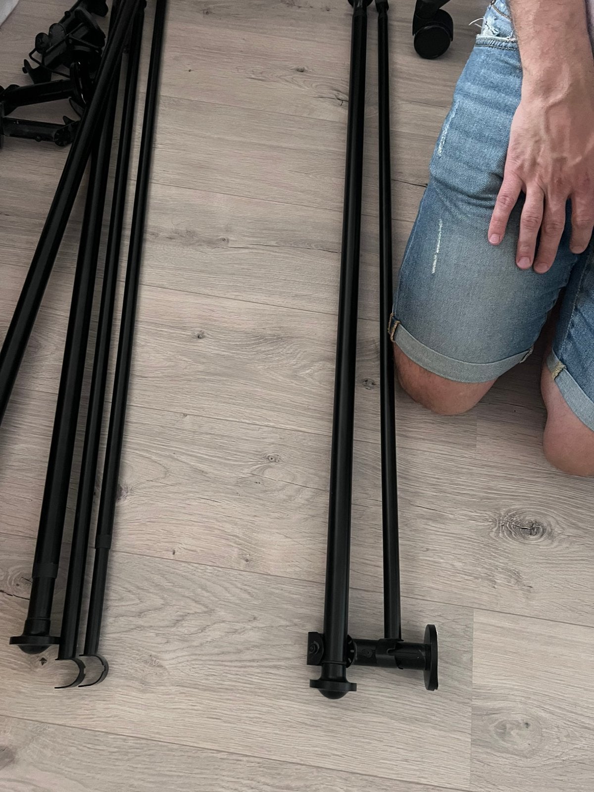 Gordijn rail combinatie systheem combi roede van Ikea retro, Ophalen, Zo goed als nieuw
