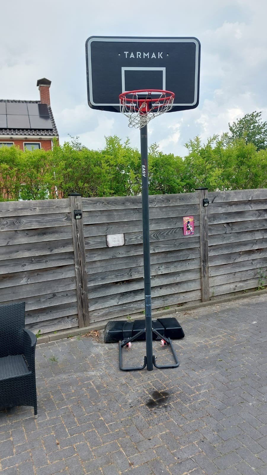 Tarmak basketbalring met standaard, Ophalen, Ring, Bord of Paal