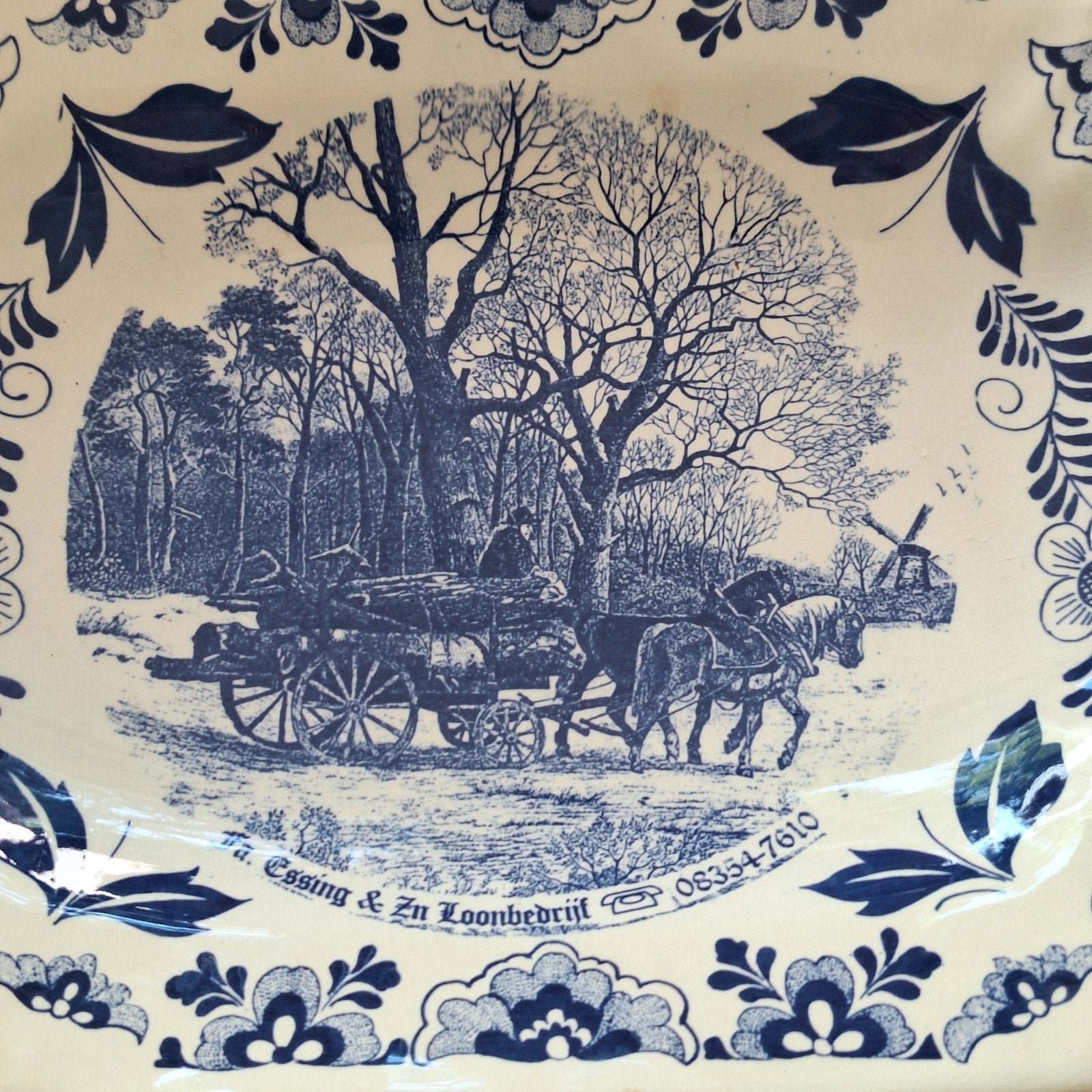 Schaal Fa. Essing & Zn Aalten Delfts blauw, Ophalen of Verzenden