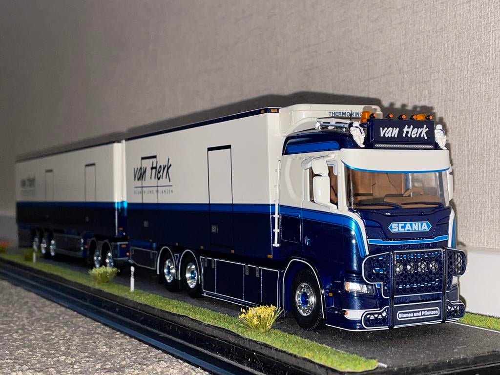 Tekno Van Herk LZV, Hobby en Vrije tijd, Modelauto's | 1:50, Ophalen, Zo goed als nieuw, Bus of Vrachtwagen, Tekno
