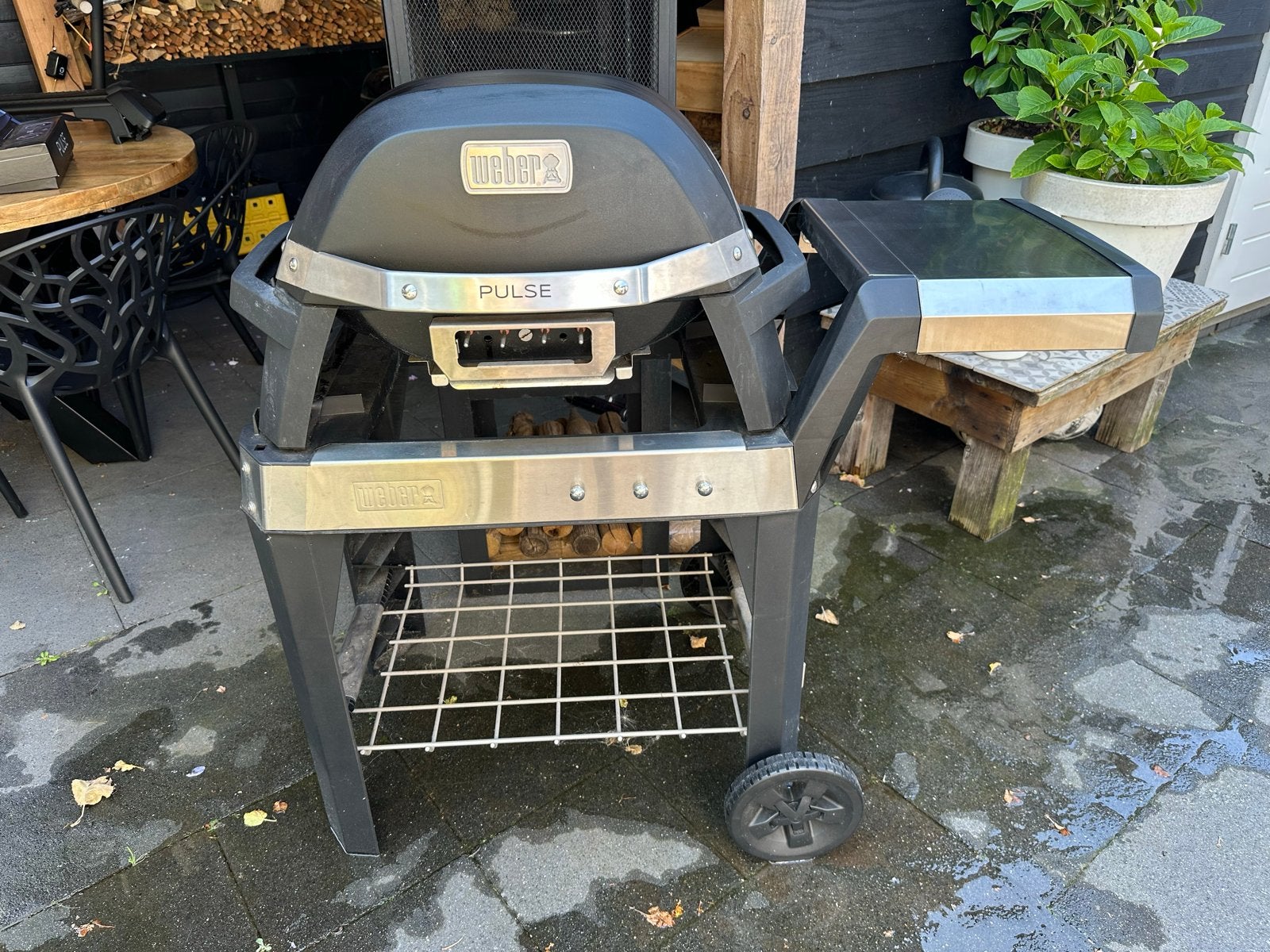 Weber Pulse 2000 elektrische barbecue met iGrill, Ophalen, Zo goed als nieuw