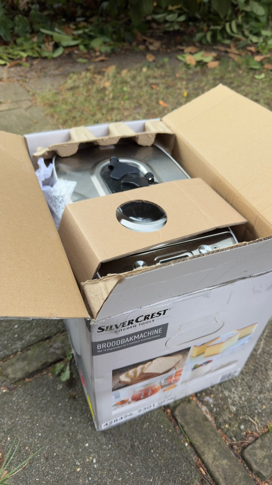 Silvercrest Broodbakmachine (Lidl) één keer gebruikt, Witgoed en Apparatuur, Zo goed als nieuw, 1200 tot 1600 gram deeg, Kijkvenster