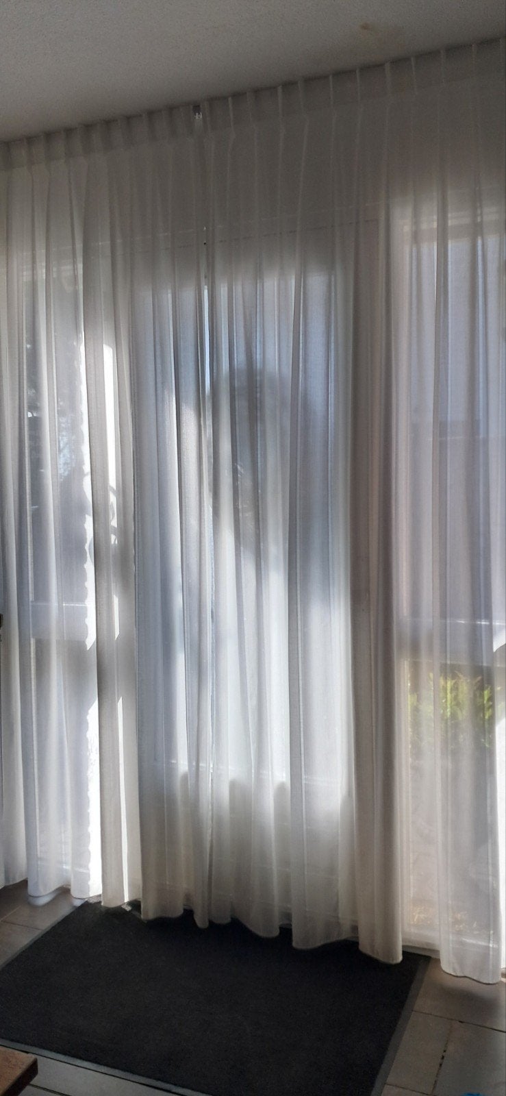 inbetweens off white, Huis en Inrichting, Gebruikt, Ophalen of Verzenden, 250 cm, Inbetween gordijn