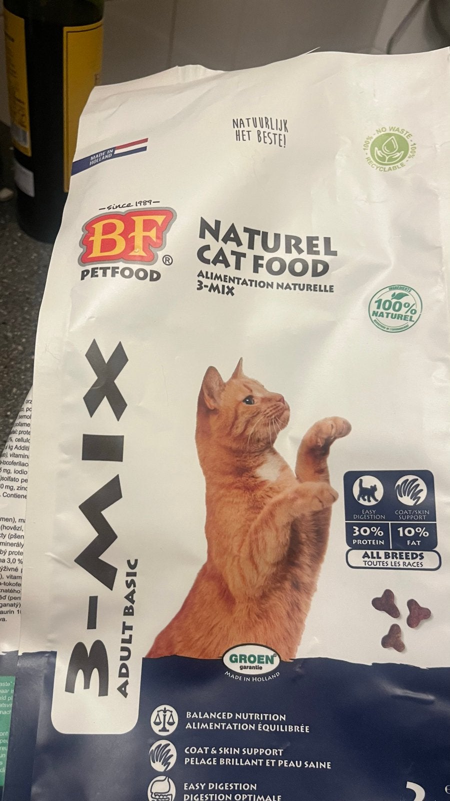 Bio Food volwassen katten droogvoer 2x2 kg, Dieren en Toebehoren, Dierenvoeding, Ophalen, Kat