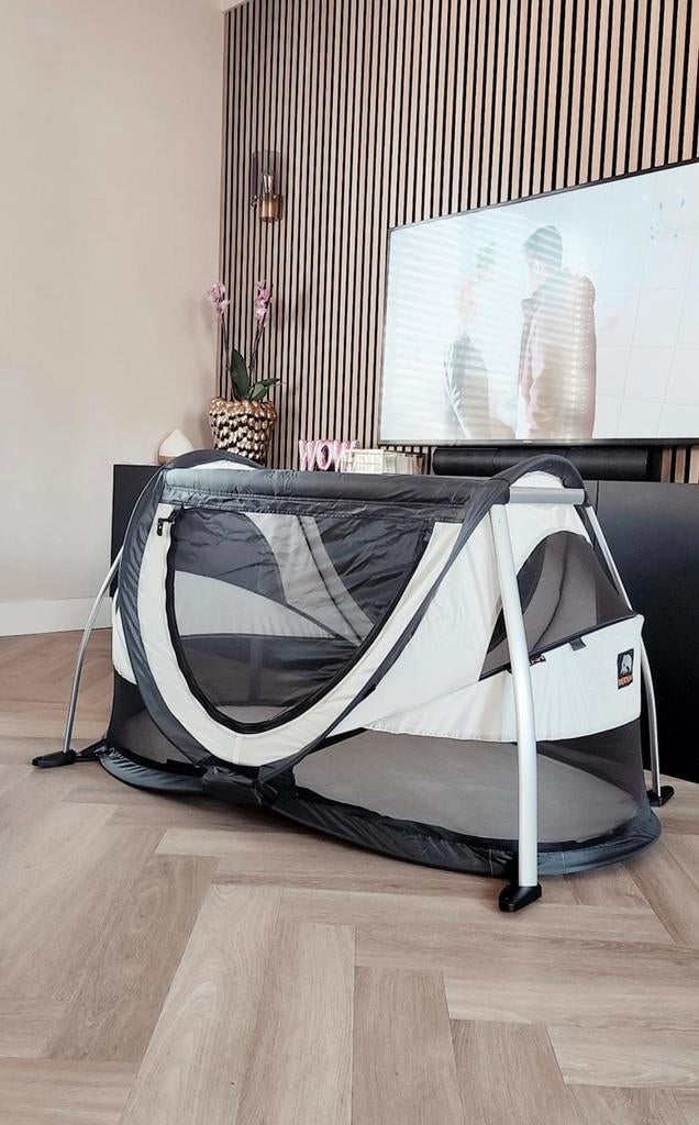 Deryan luxe campingbed met Box frame, Ophalen of Verzenden, Zo goed als nieuw, Tot en met 2