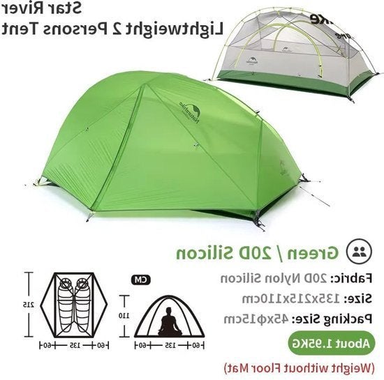 Ultralichte 2-Persoons Tent – Tweepersoonstent – Kampeertent, Corvance B.V., Verzenden, Nieuw, Corvancebol@gmail.com