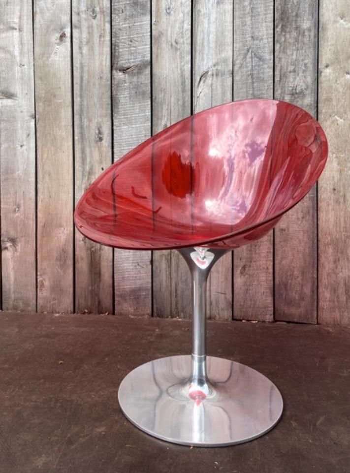 Philip Starck ERO S Kartell Rood, Huis en Inrichting, Stoelen, Ophalen of Verzenden, Rood, Eén