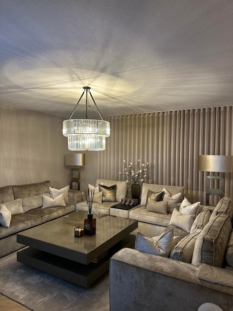 Luxe Eric Kuster Stijl Salontafel Eettafel Set - Taupe, 100 tot 150 cm, Vierkant, 200 cm of meer, Ophalen of Verzenden
