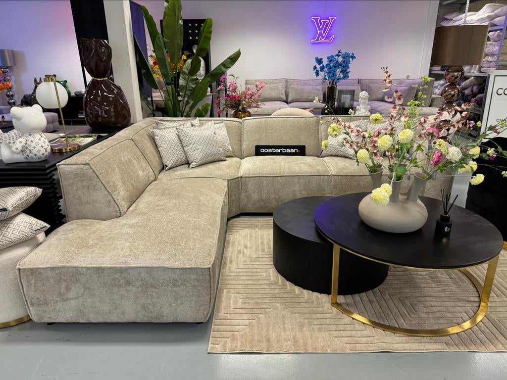 Luxe Velvet Teddy Hoekbank Richard 250x310cm Bergen902 NIEUW, Info@oosterbaanwonen.nl, Hoekbank, Ophalen of Verzenden, Venus 31 8448 CE Heerenveen