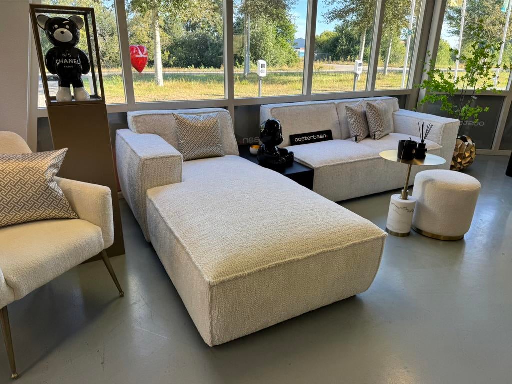 ACTIE - Luxe Vevet Teddy Loungebank Richard 200x290cm NIEUW, Huis en Inrichting, Banken | Bankstellen, 250 tot 300 cm, Info@oosterbaanwonen.nl