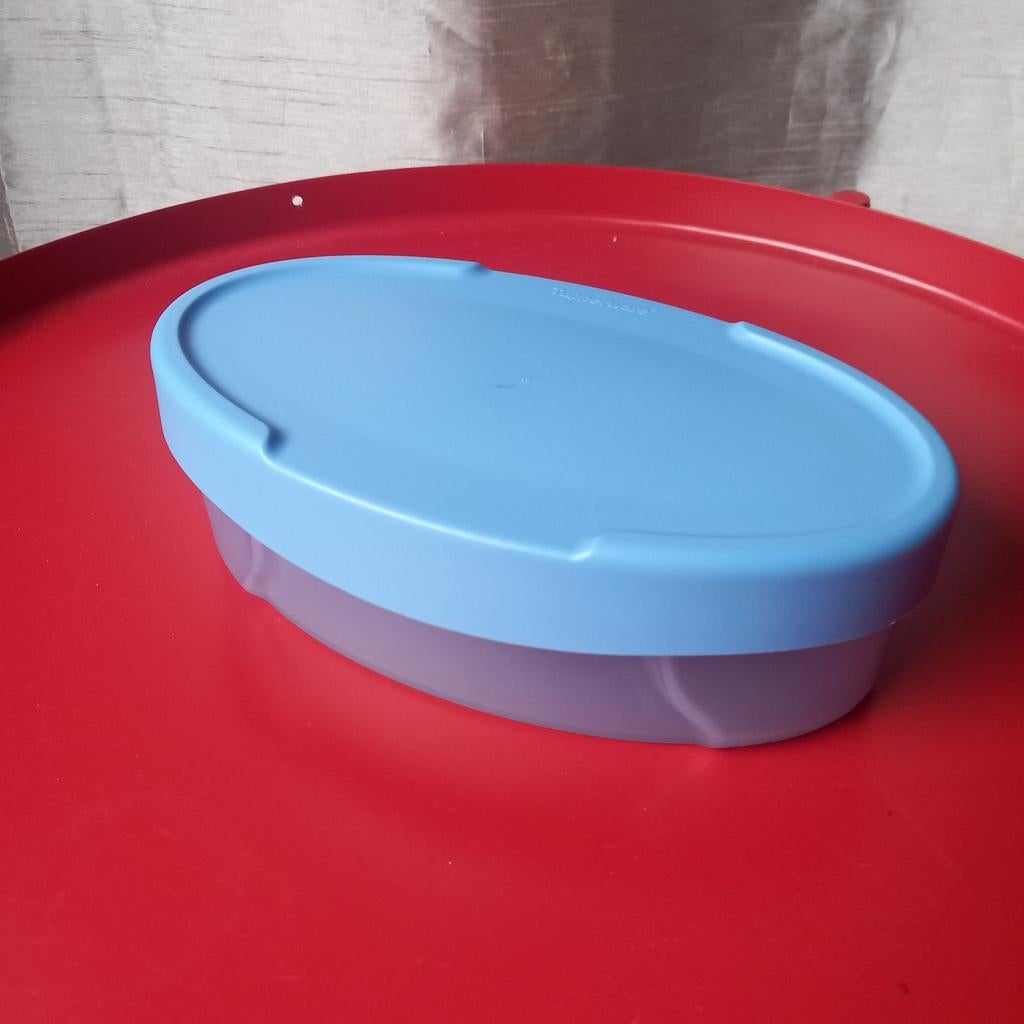 Blauwe Tupperware voorraaddoos, Ophalen of Verzenden, Zo goed als nieuw, Blauw, Bak of Kom