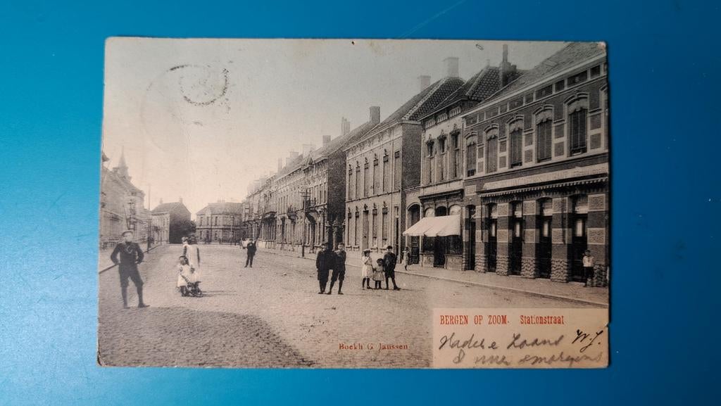 Bergen op Zoom stationstraat 1905, Ophalen of Verzenden, Voor 1920, Gelopen, Noord-Brabant