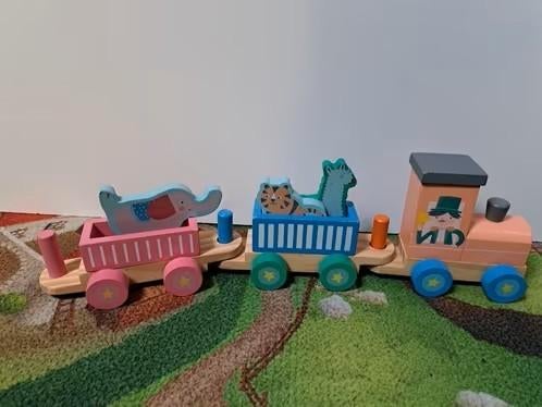 Houten Circustrein HEMA - Gebruikt, Kinderen en Baby's, Speelgoed | Houten speelgoed, Ophalen, Gebruikt, Overige typen