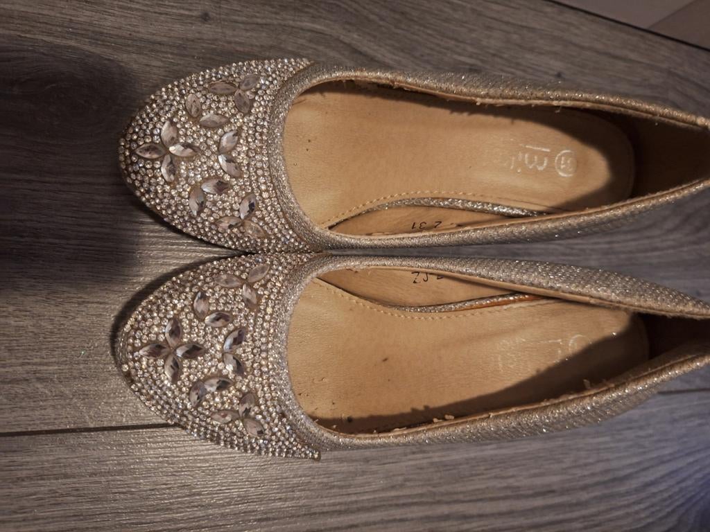 Hakken zilver glitter 31, Ophalen of Verzenden, Gebruikt, Meisje, Schoenen