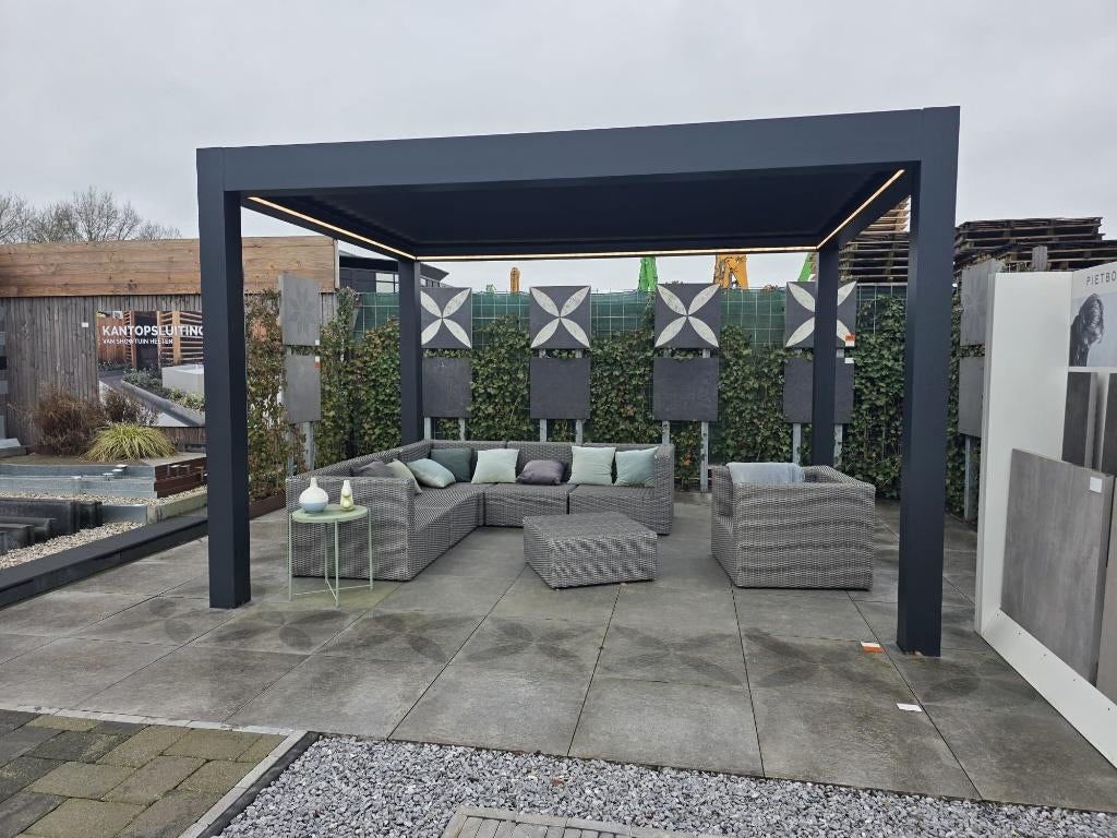 Showmodel elektrisch lamellendak Cornels Alya Pro 400x300 cm, Tuin en Terras, Overkappingen, Ophalen, Zo goed als nieuw, Veranda