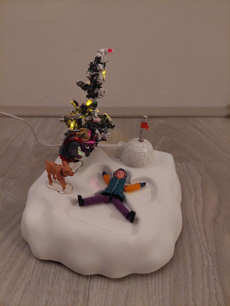 Lemax kerstdorp - sneeuwengel (bewegend met licht), Ophalen, Gebruikt