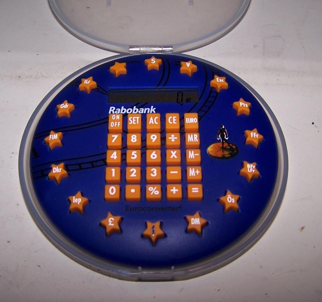 Vintage Rabobank wisselkoers omrekenaar. Nieuwstaat., Verzamelen, Ophalen of Verzenden, Overige typen