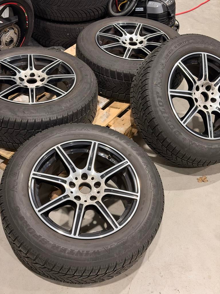 Mazda CX5 Velgenset met Dunlop banden, Auto-onderdelen, Banden en Velgen, Banden en Velgen, Winterbanden, 17 inch, 225 mm, Personenwagen