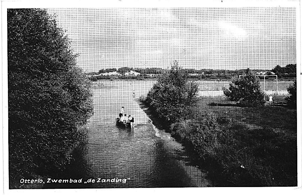 80508 Otterlo Zwembad de Zanding 1957 Gelopen met zegel
