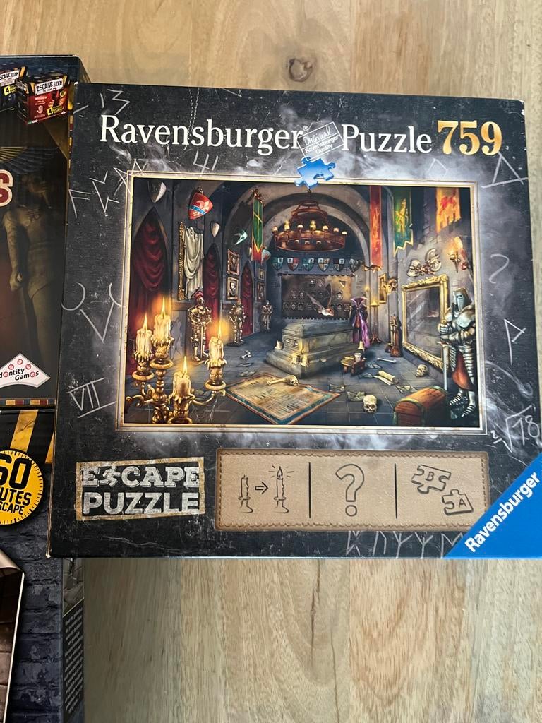 Escape room, exit, escape puzzle, Hobby en Vrije tijd, Gezelschapsspellen | Bordspellen, Ophalen, Zo goed als nieuw