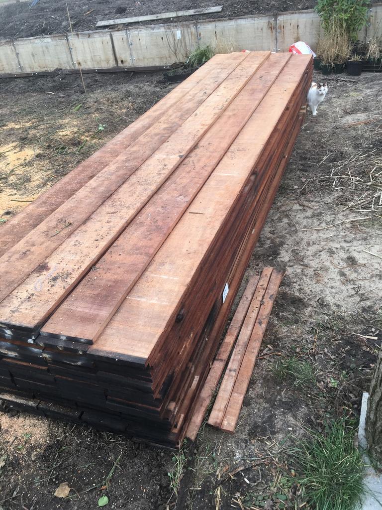 Azobe hardhouten planken 2x20x300, Ophalen, Nieuw, 250 cm of meer, Planken
