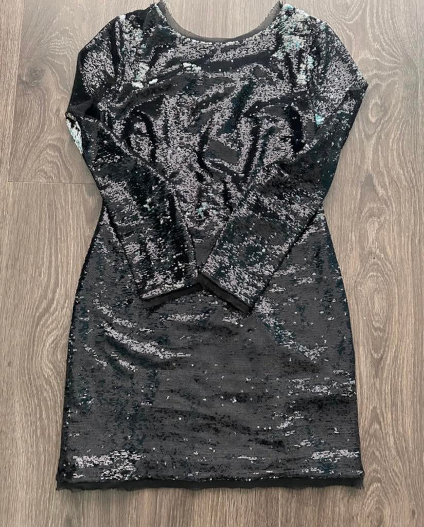 Glitterjurk Rachel Zoe - Maat S/M, Maat 38/40 (M), Zwart, Ophalen of Verzenden, Zo goed als nieuw