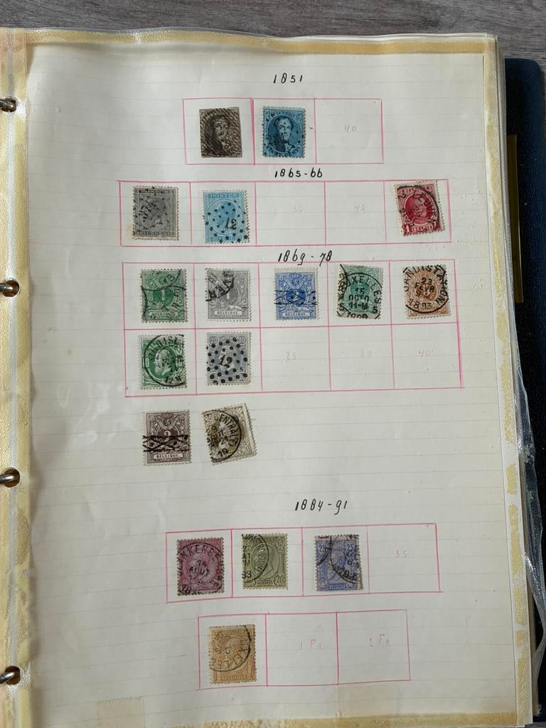 Postzegels Belgie vanaf 1851, Ophalen of Verzenden, Gestempeld