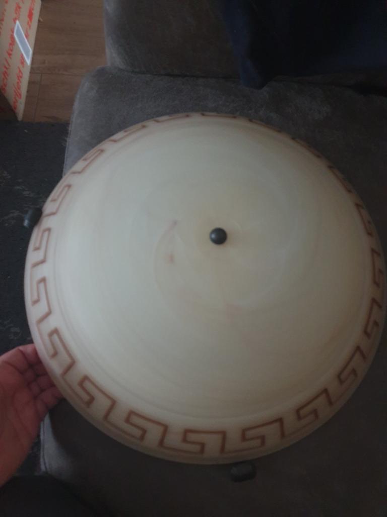 Plafonnière, Ophalen, Gebruikt, Glas
