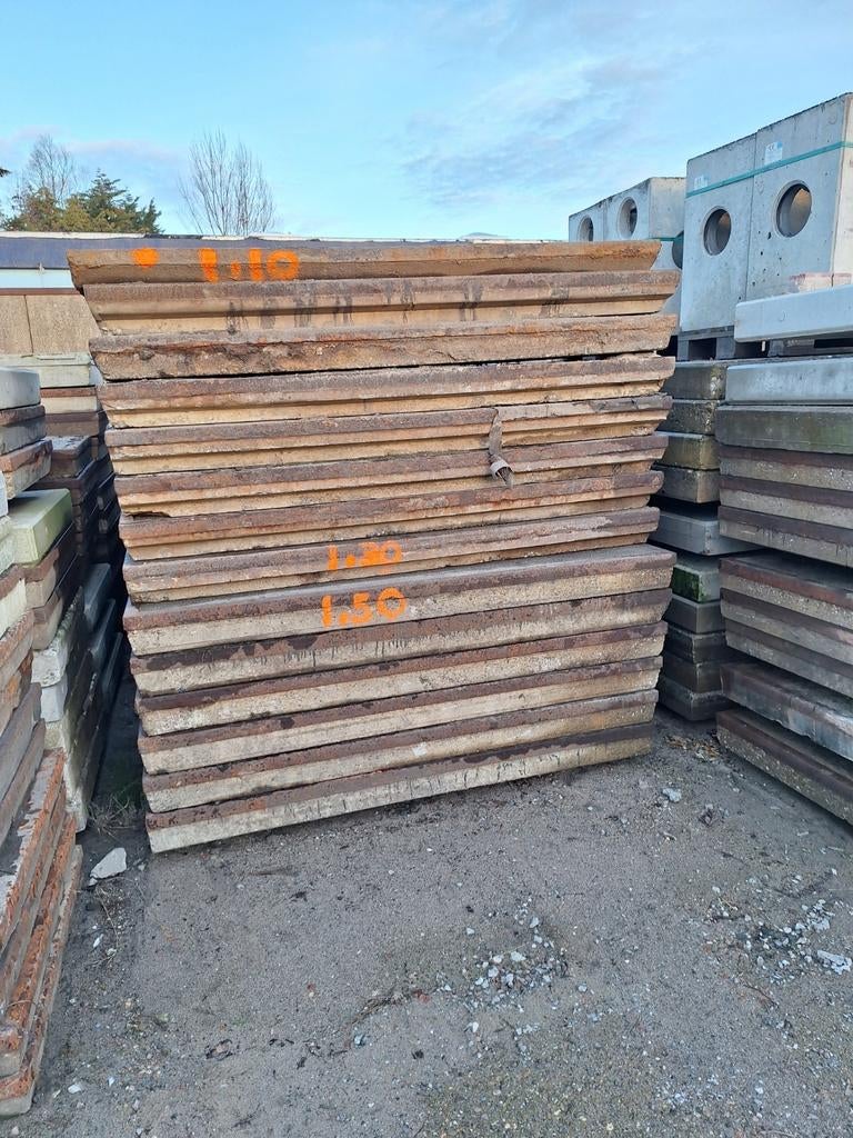 Gebruikte stelconplaten,  pasplaten. Gratis bezorging., Tuin en Terras, Tegels en Klinkers, Gebruikt, Klinkers, Beton, Ophalen of Verzenden