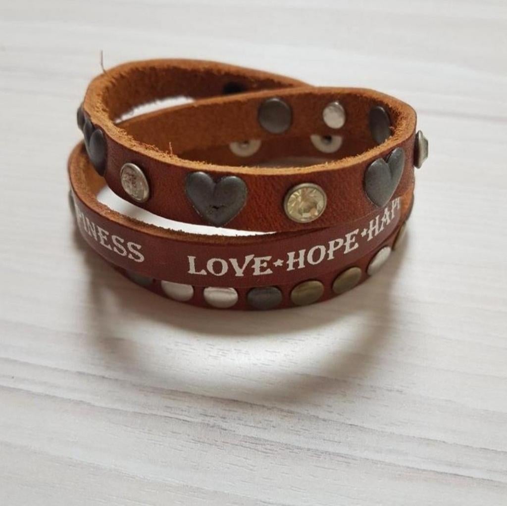 Armband love hope happiness, Ophalen of Verzenden, Nieuw, Dame