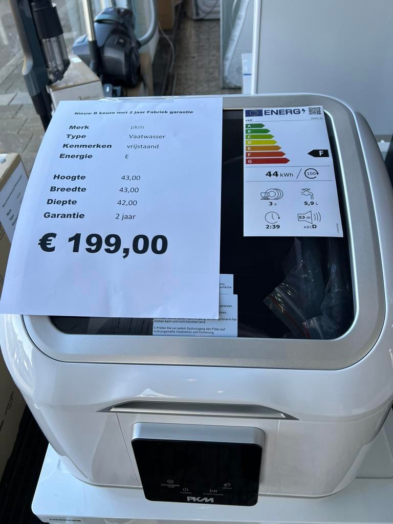Opzet vaatwasser klein en compact nieuw, Pkm, Minder dan 10 liter, Ophalen of Verzenden, Vrijstaand