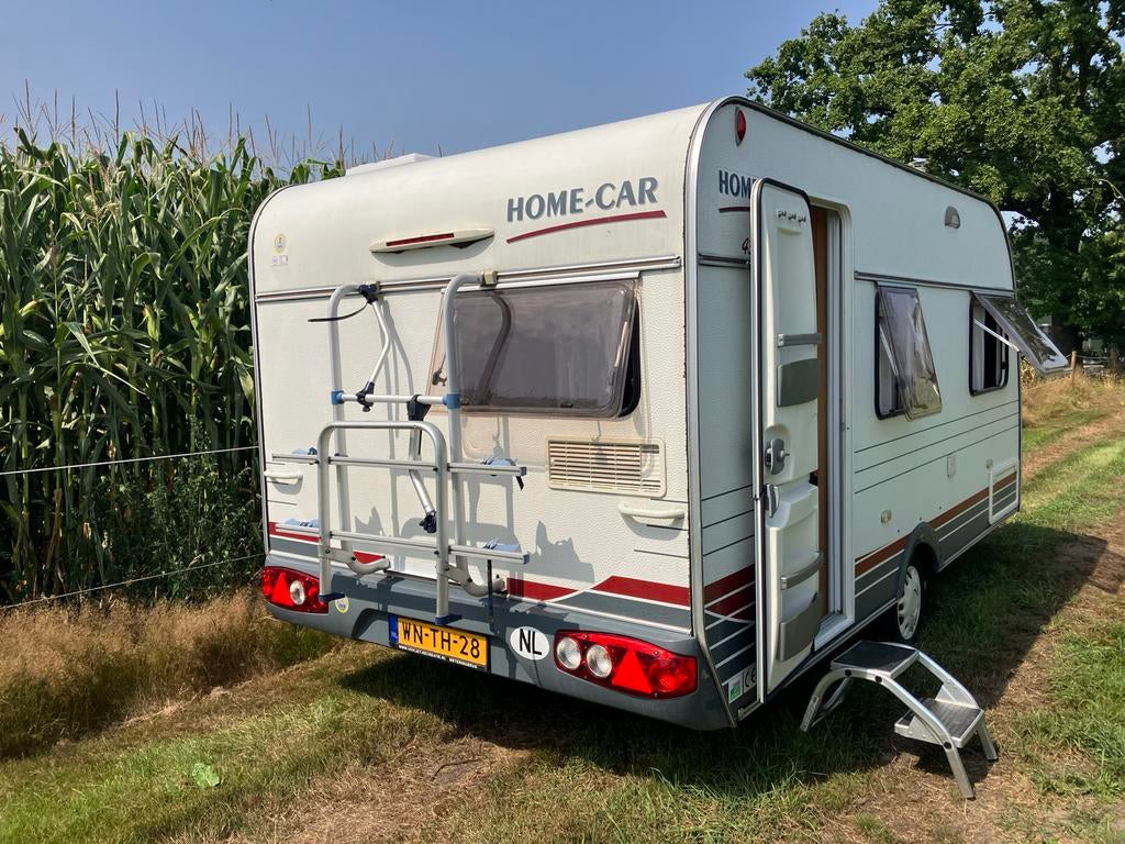 Home-car 430 caravan te koop (geen fendt of hobby), Caravans en Kamperen, Caravans, Home-car, Standaardzit, Koelkast, Omvormbare zithoek